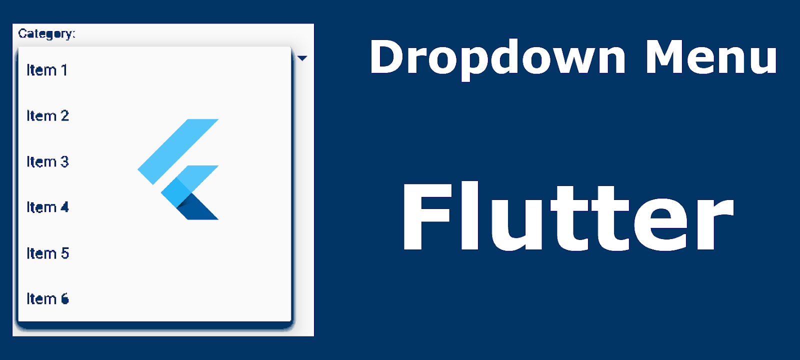 Implement Dropdown Menu In Flutter